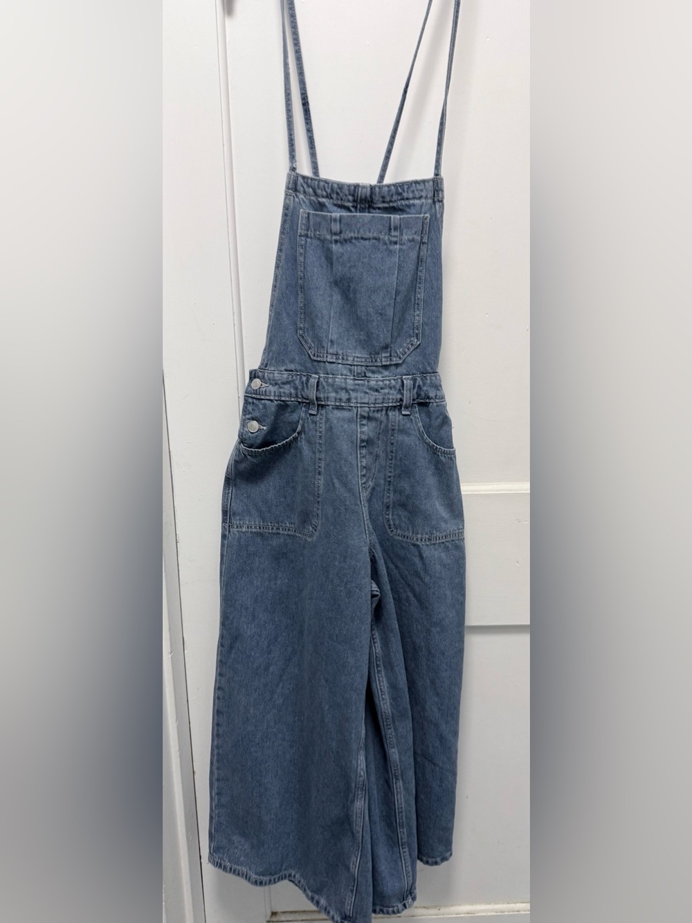 Zenana Outfitters Washed Blue Denim Overalls